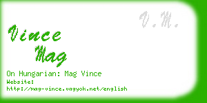 vince mag business card